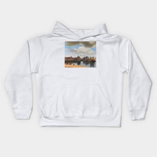 View on Delft by Jan Vermeer Kids Hoodie